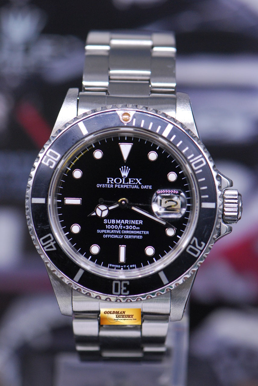 [SOLD] ROLEX OYSTER PERPETUAL SUBMARINER TRANSITIONAL DIAL BLACK 16800 (VINTAGE NEAR MINT)