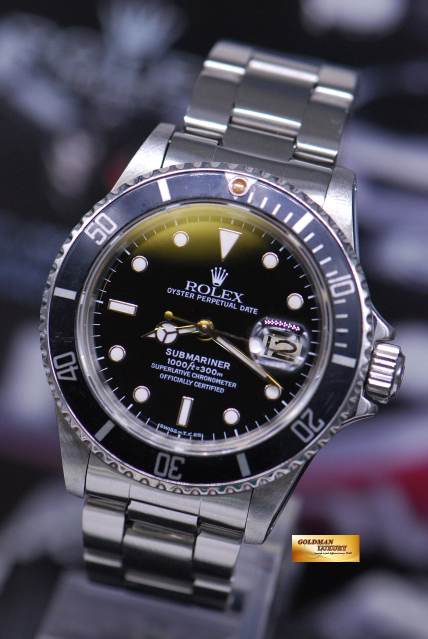 [SOLD] ROLEX OYSTER PERPETUAL SUBMARINER TRANSITIONAL DIAL BLACK 16800 (VINTAGE NEAR MINT)