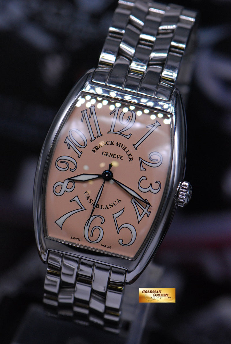 SOLD FRANCK MULLER CASABLANCA 31mm SALMON DIAL STEEL BRACELET