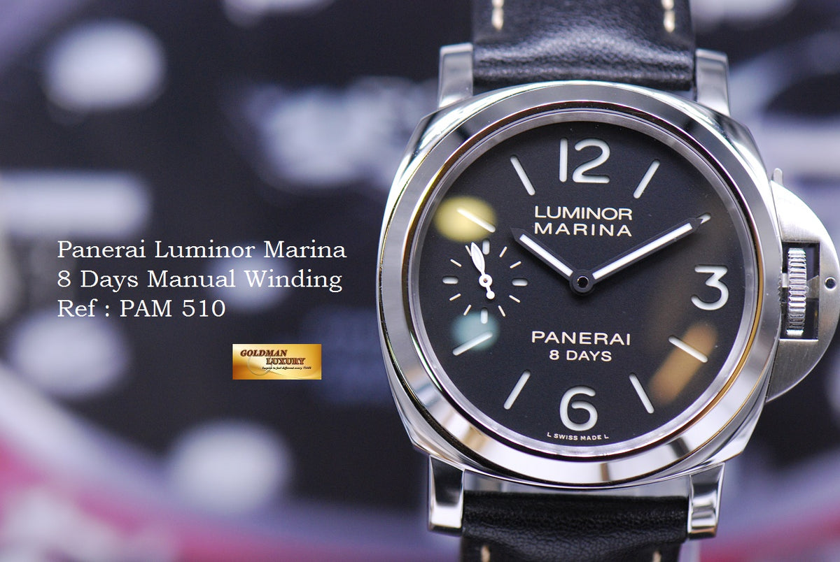 [SOLD] PANERAI LUMINOR MARINA 44mm 8 DAYS MANUAL WINDING PAM 510 (MINT)