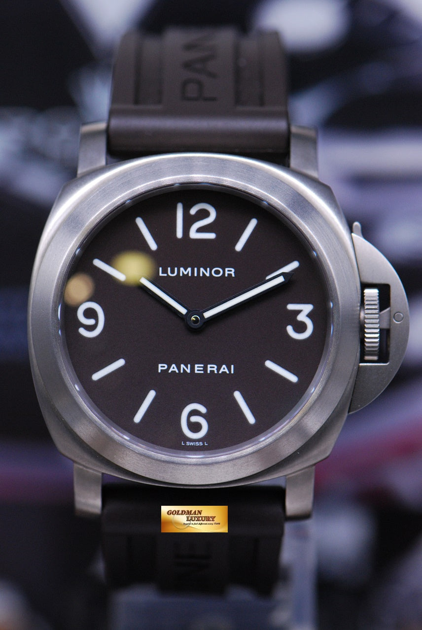 [SOLD] PANERAI LUMINOR BASE TITANIUM 44mm TOBACCO BROWN DIAL MANUAL PAM 116 RARE (MINT)