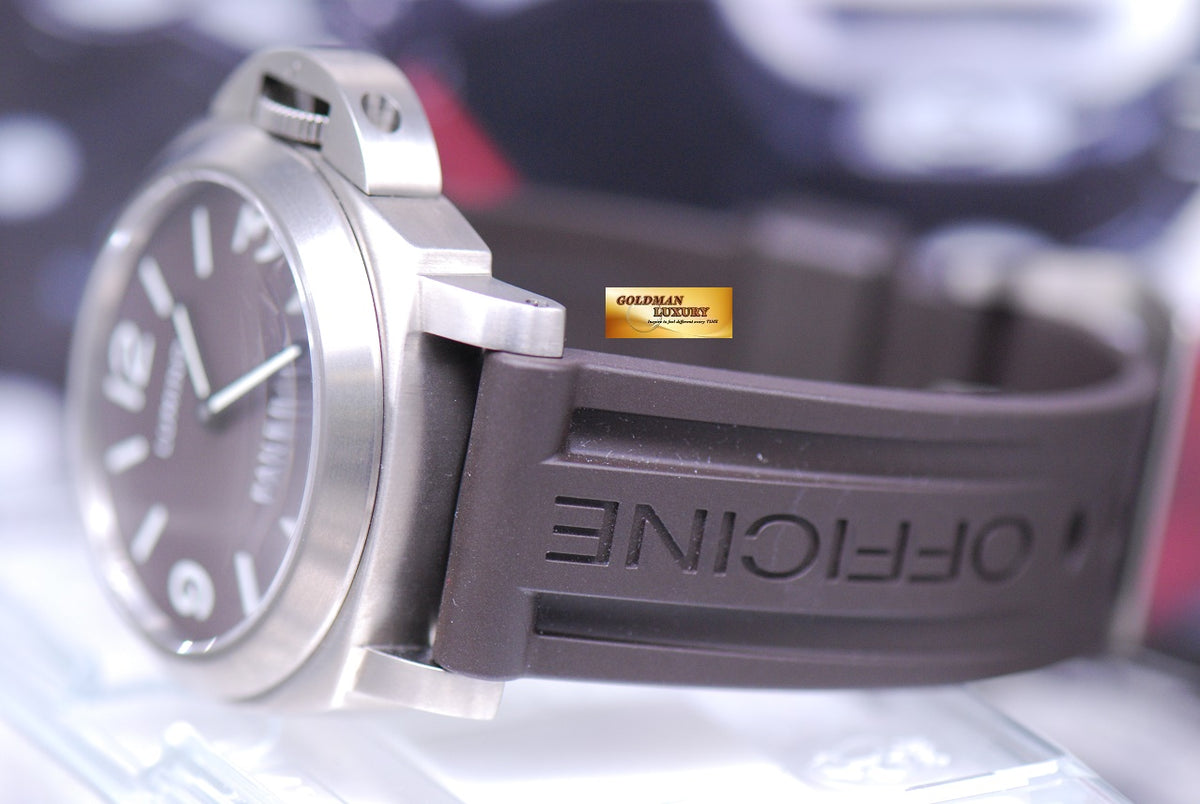 [SOLD] PANERAI LUMINOR BASE TITANIUM 44mm TOBACCO BROWN DIAL MANUAL PAM 116 RARE (MINT)