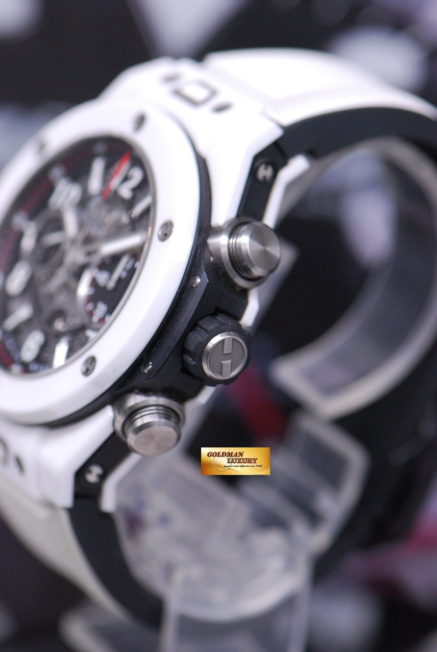 [SOLD] HUBLOT BIG BANG UNICO WHITE CERAMIC CHRONOGRAPH 45mm AUTOMATIC 411.HX.1170.RX (MINT)