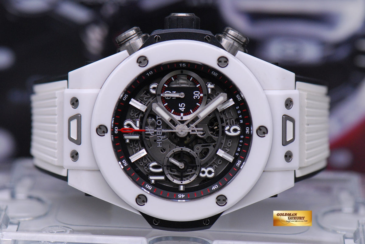 [SOLD] HUBLOT BIG BANG UNICO WHITE CERAMIC CHRONOGRAPH 45mm AUTOMATIC 411.HX.1170.RX (MINT)