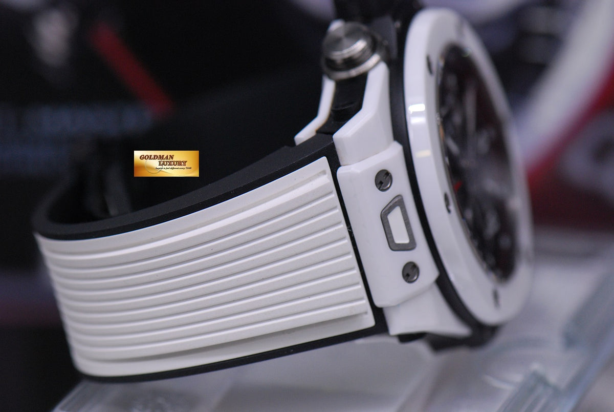 [SOLD] HUBLOT BIG BANG UNICO WHITE CERAMIC CHRONOGRAPH 45mm AUTOMATIC 411.HX.1170.RX (MINT)
