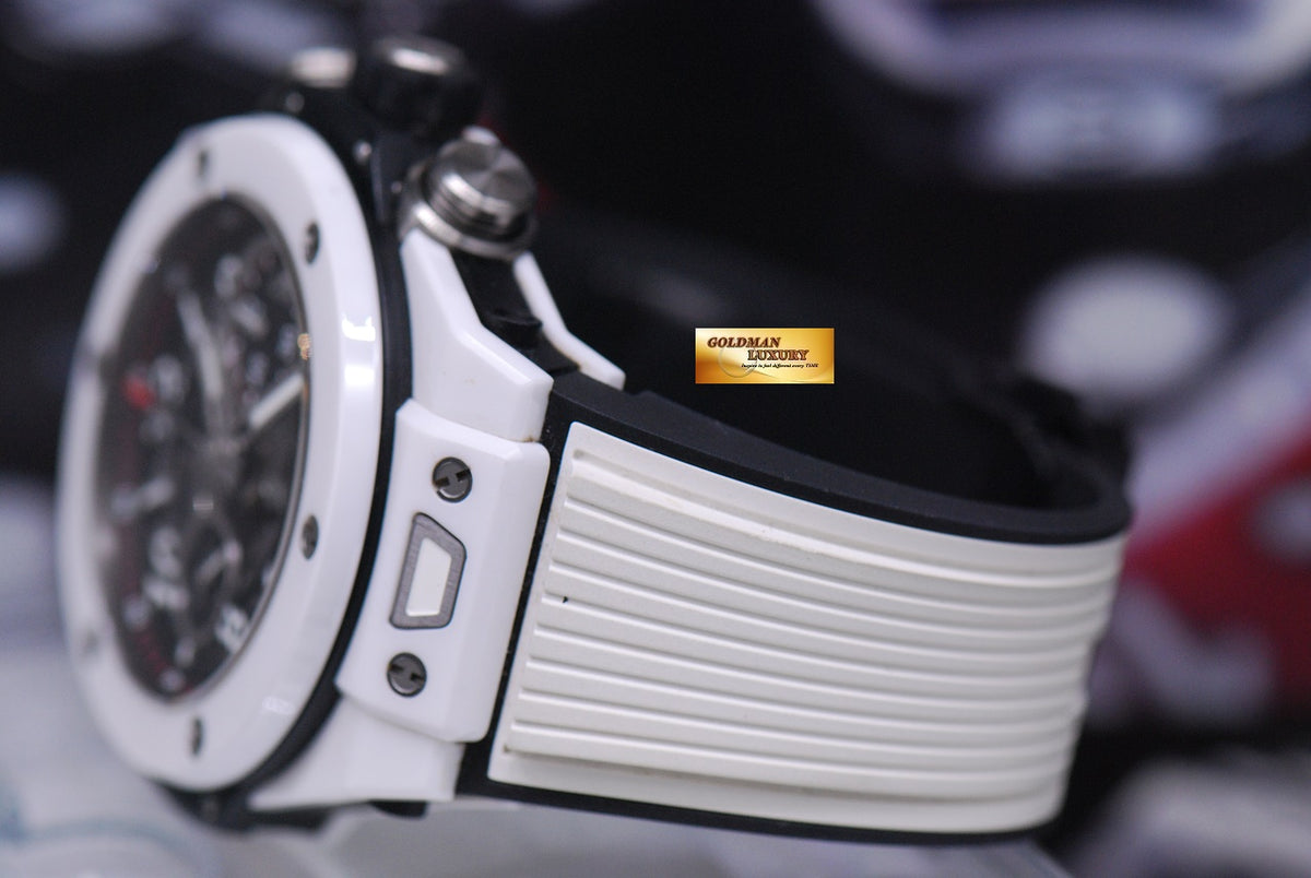 [SOLD] HUBLOT BIG BANG UNICO WHITE CERAMIC CHRONOGRAPH 45mm AUTOMATIC 411.HX.1170.RX (MINT)