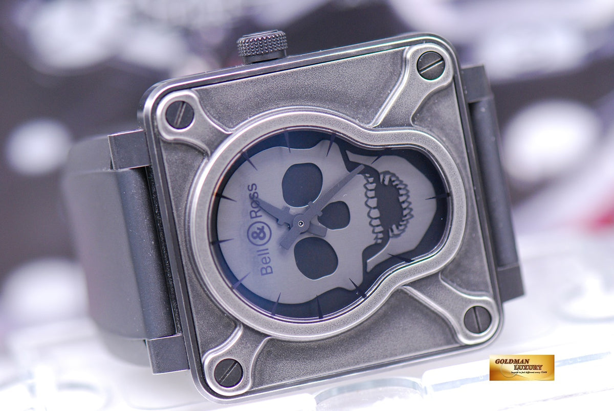 [SOLD] BELL & ROSS SKULL AIRBORNE II PVD COATED AUTOMATIC BR01-92-SAII (MINT)