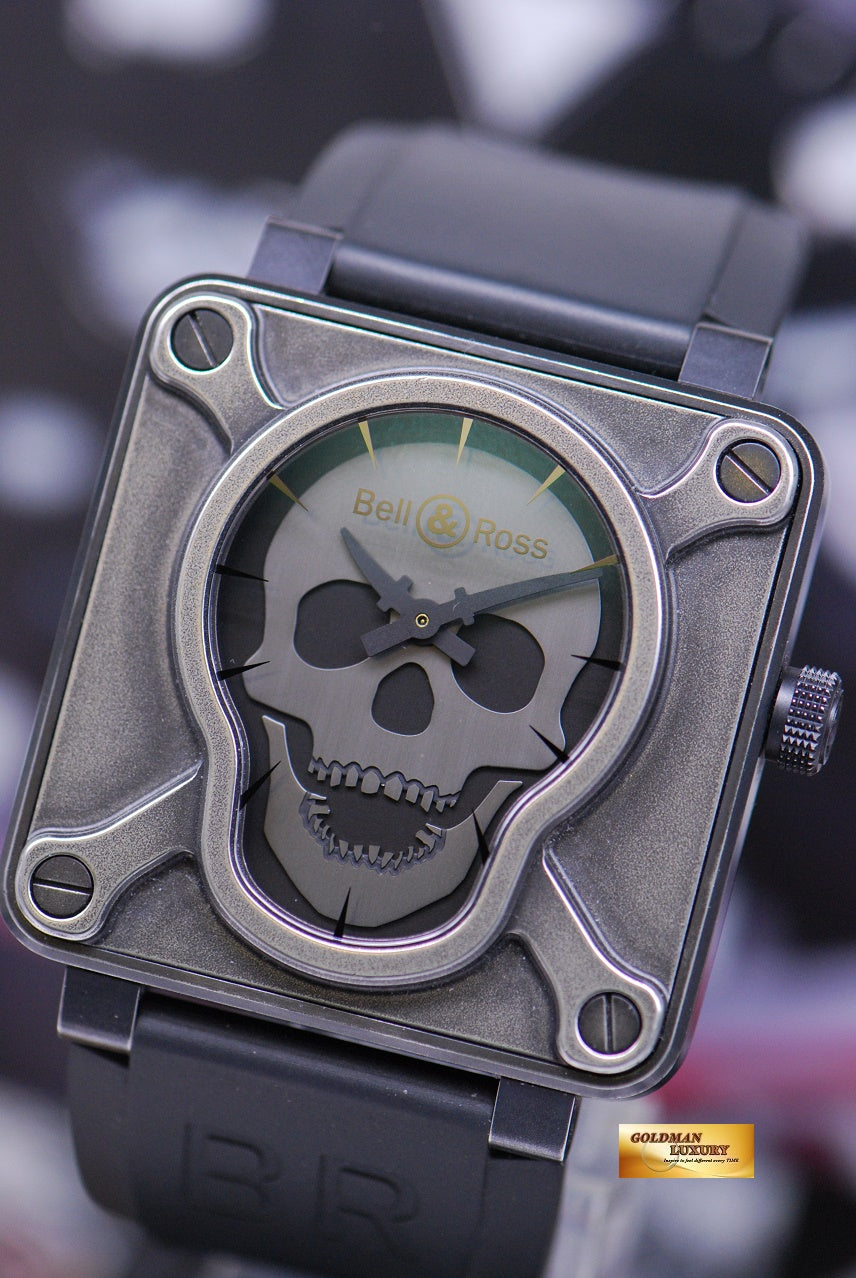 [SOLD] BELL & ROSS SKULL AIRBORNE II PVD COATED AUTOMATIC BR01-92-SAII (MINT)
