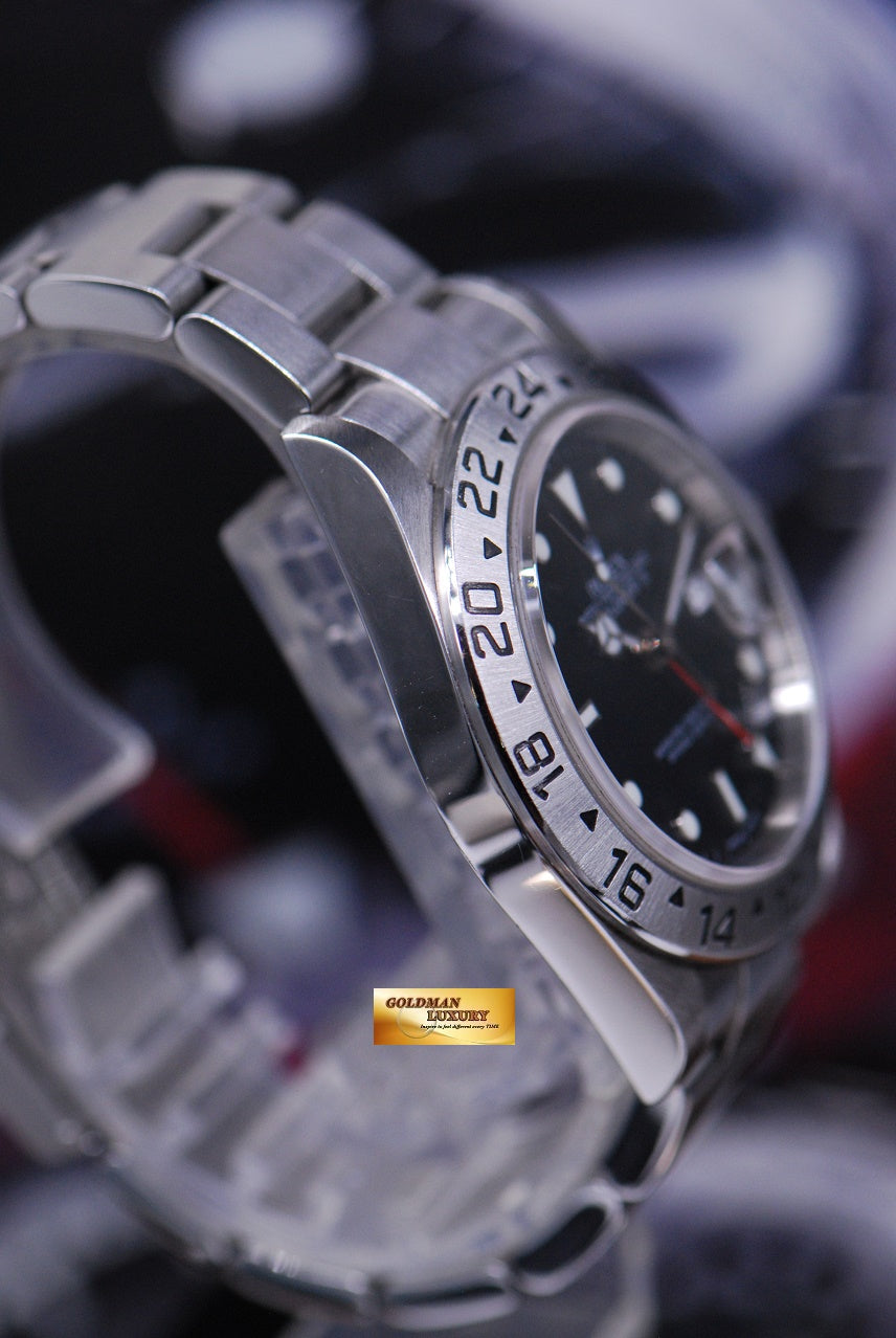 [SOLD] ROLEX OYSTER PERPETUAL EXPLORER II SOLID-END LINKS (NO PINHOLE) BLACK 16570 (MINT)