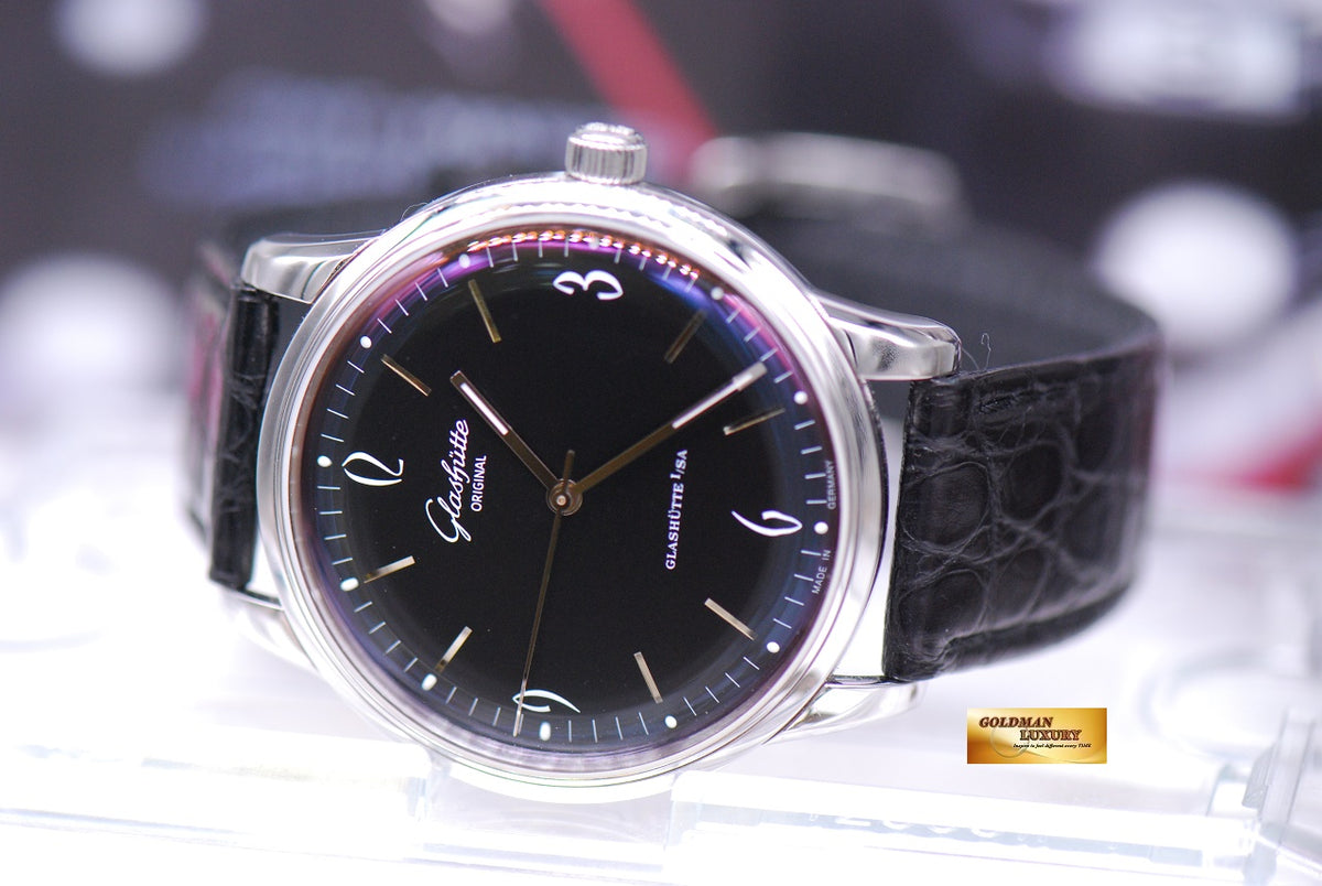 [SOLD] GLASHUTTE ORIGINAL SENATOR SIXTIES 39mm AUTOMATIC BLACK (MINT)