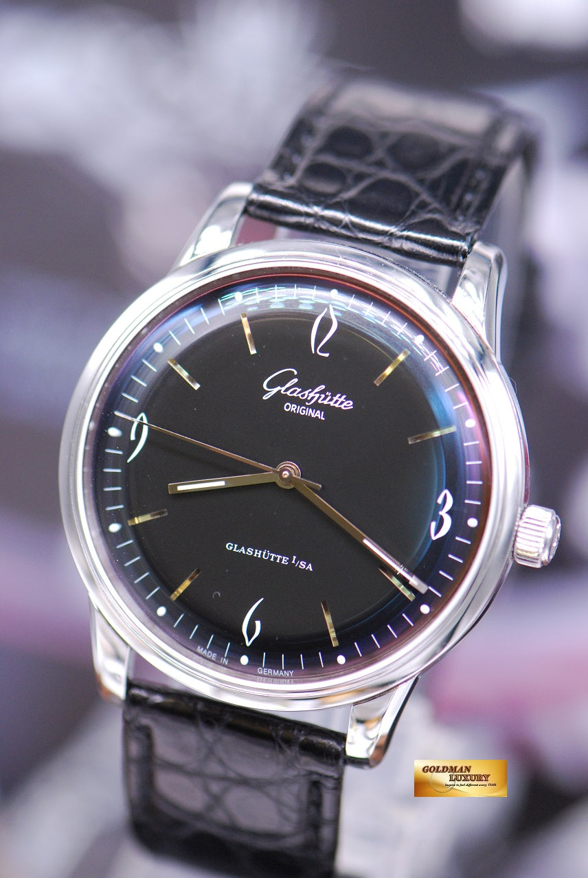 [SOLD] GLASHUTTE ORIGINAL SENATOR SIXTIES 39mm AUTOMATIC BLACK (MINT)