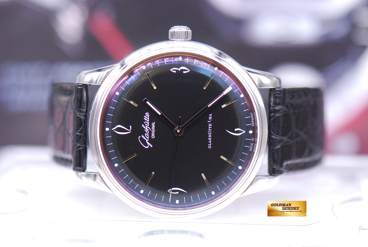 [SOLD] GLASHUTTE ORIGINAL SENATOR SIXTIES 39mm AUTOMATIC BLACK (MINT)