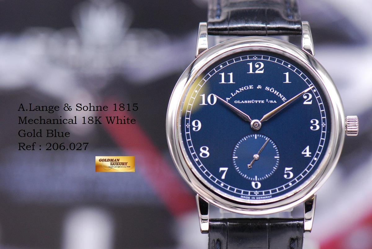 [SOLD] A.LANGE & SOHNE 1815 MECHANICAL 18K WHITE GOLD BLUE (MINT)