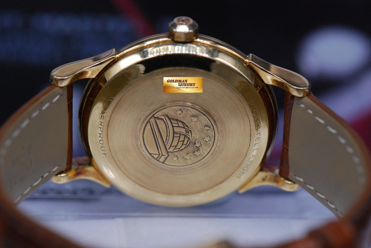 [SOLD] OMEGA CONSTELLATION DELUXE 35mm PIE PAN DIAL 18K YELLOW GOLD HAMMER AUTOMATIC (VINTAGE MINT)
