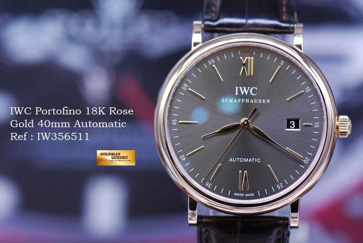 [SOLD] IWC PORTOFINO 18K ROSE GOLD 40mm AUTOMATIC IW356511 (MINT)