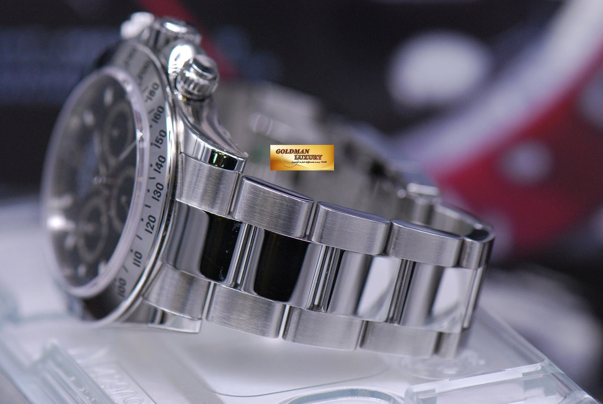 [SOLD] ROLEX OYSTER PERPETUAL DAYTONA STAINLESS STEEL BLACK 116520 (MINT)