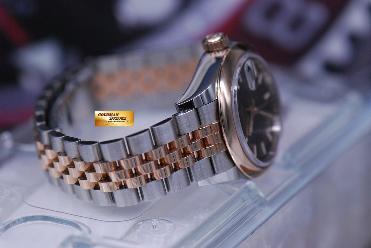 [SOLD] ROLEX OYSTER PERPETUAL DATEJUST 28mm HALF-ROSE GOLD CHOCOLATE DIAL 279161 (MINT)