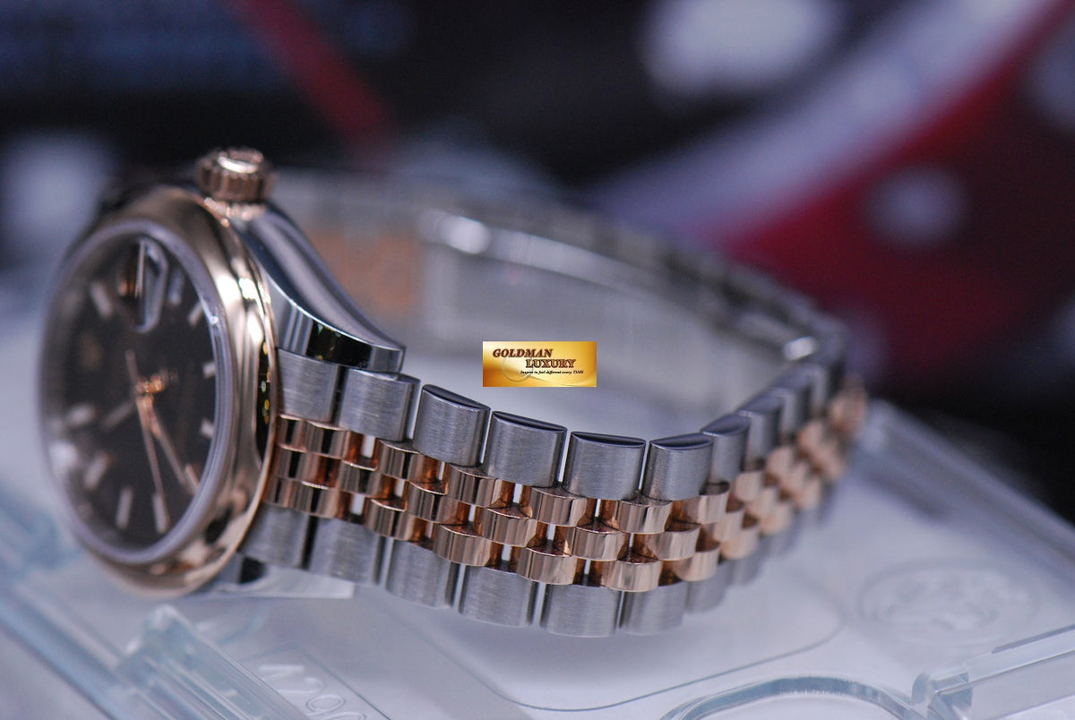 [SOLD] ROLEX OYSTER PERPETUAL DATEJUST 28mm HALF-ROSE GOLD CHOCOLATE DIAL 279161 (MINT)