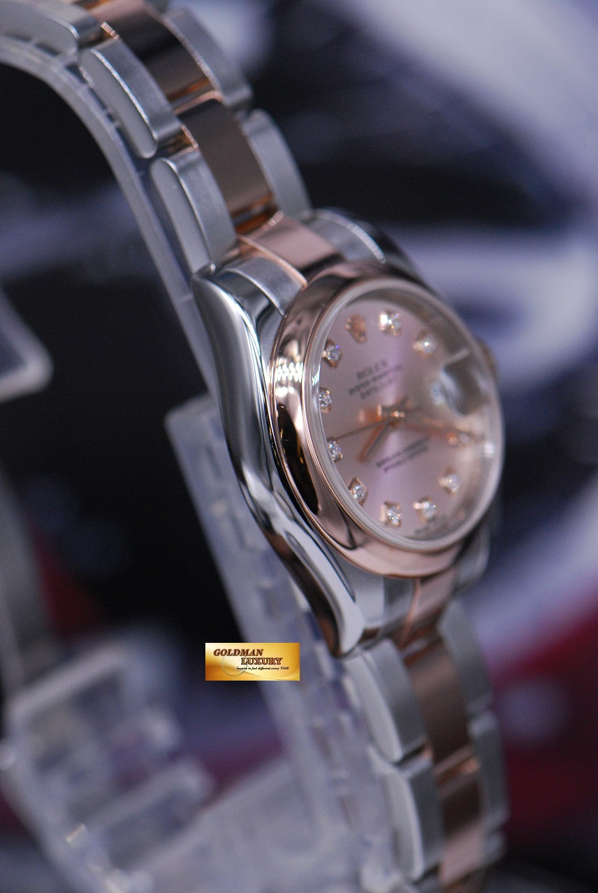 [SOLD] ROLEX OYSTER PERPETUAL DATEJUST 26mm HALF-ROSE GOLD DIAMOND DIAL 179161 (MINT)