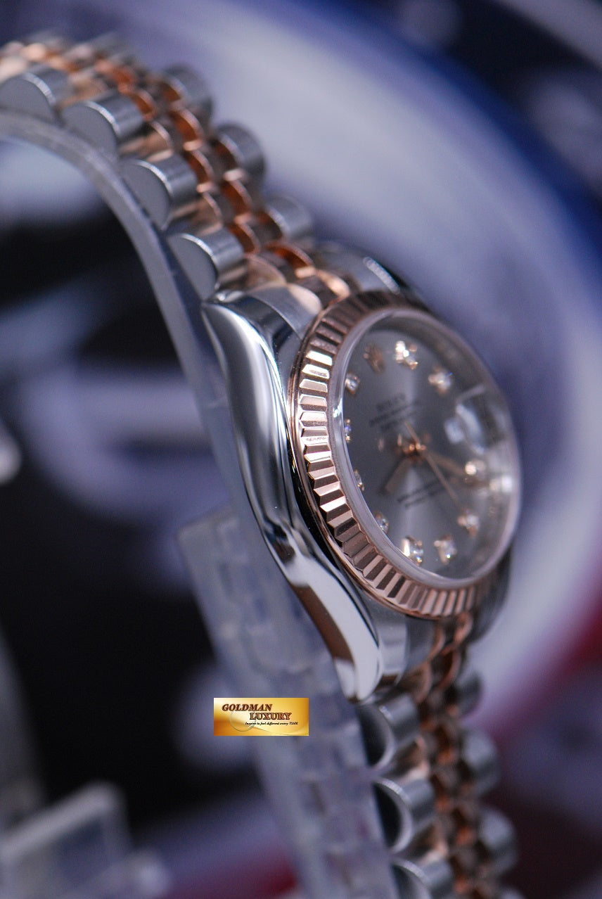 [SOLD] ROLEX OYSTER PERPETUAL DATEJUST 26mm HALF-ROSE GOLD DIAMOND DIAL 179171 (MINT)