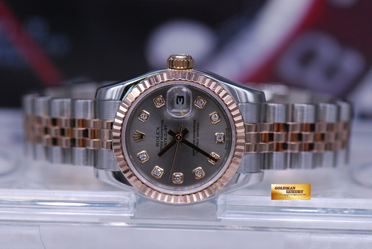 [SOLD] ROLEX OYSTER PERPETUAL DATEJUST 26mm HALF-ROSE GOLD DIAMOND DIAL 179171 (MINT)