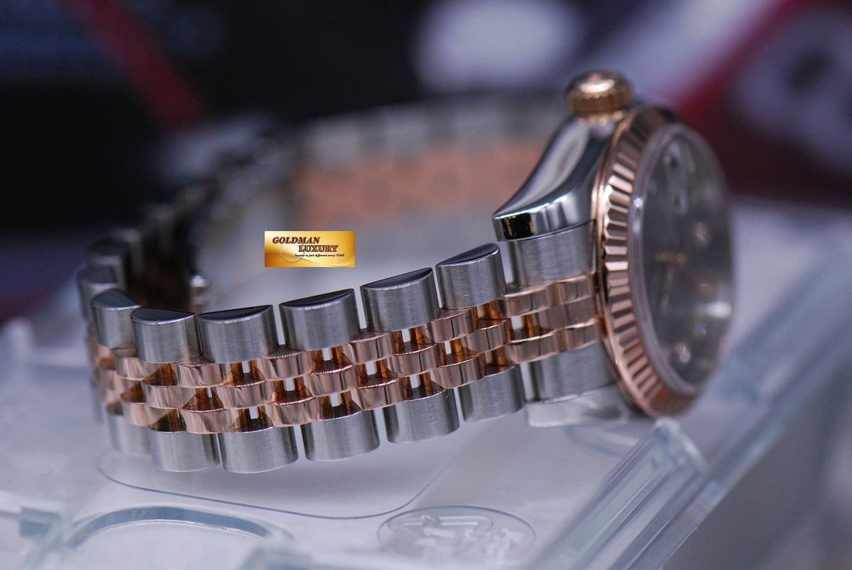 [SOLD] ROLEX OYSTER PERPETUAL DATEJUST 26mm HALF-ROSE GOLD DIAMOND DIAL 179171 (MINT)