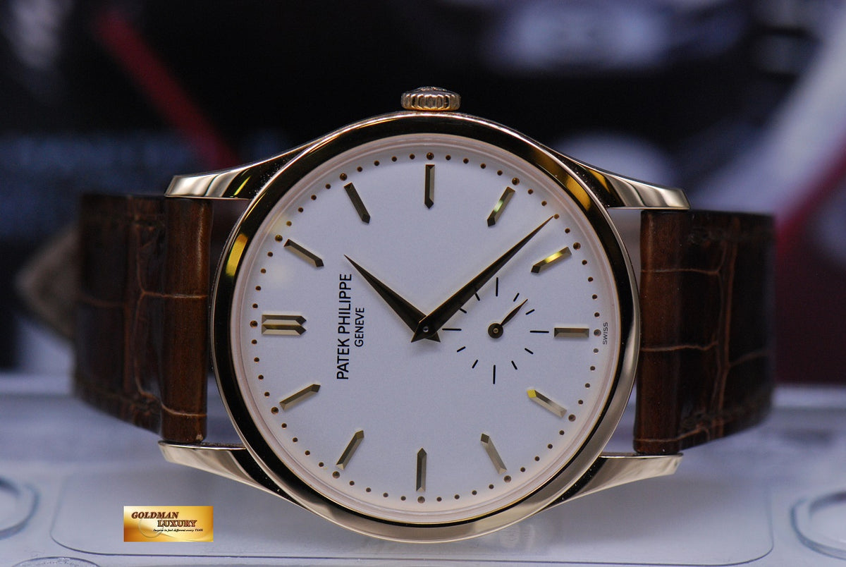 [SOLD] PATEK PHILIPPE CALATRAVA 37mm 18K YELLOW GOLD SUB-SEC DIAL MANUAL 5196J (MINT)