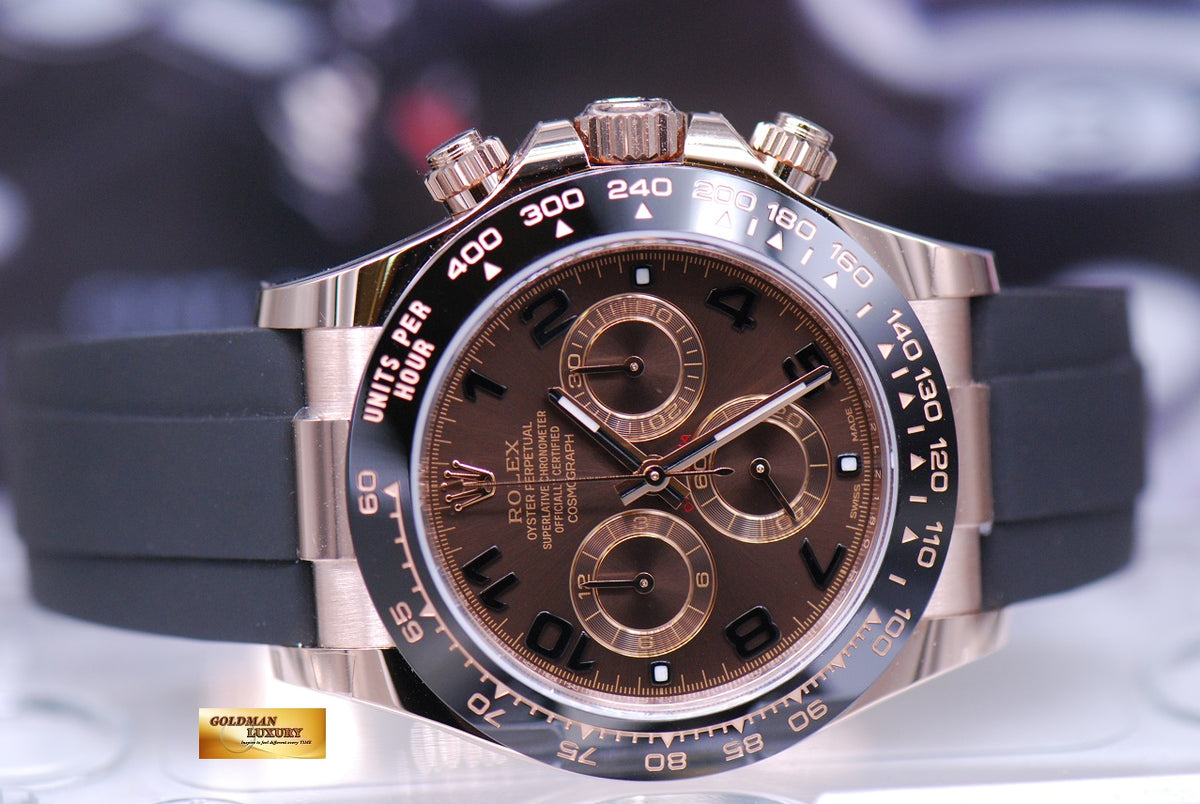 [SOLD] ROLEX OYSTER PERPETUAL DAYTONA 18K EVEROSE GOLD CHOCOLATE DIAL 116515LN (BNIB)