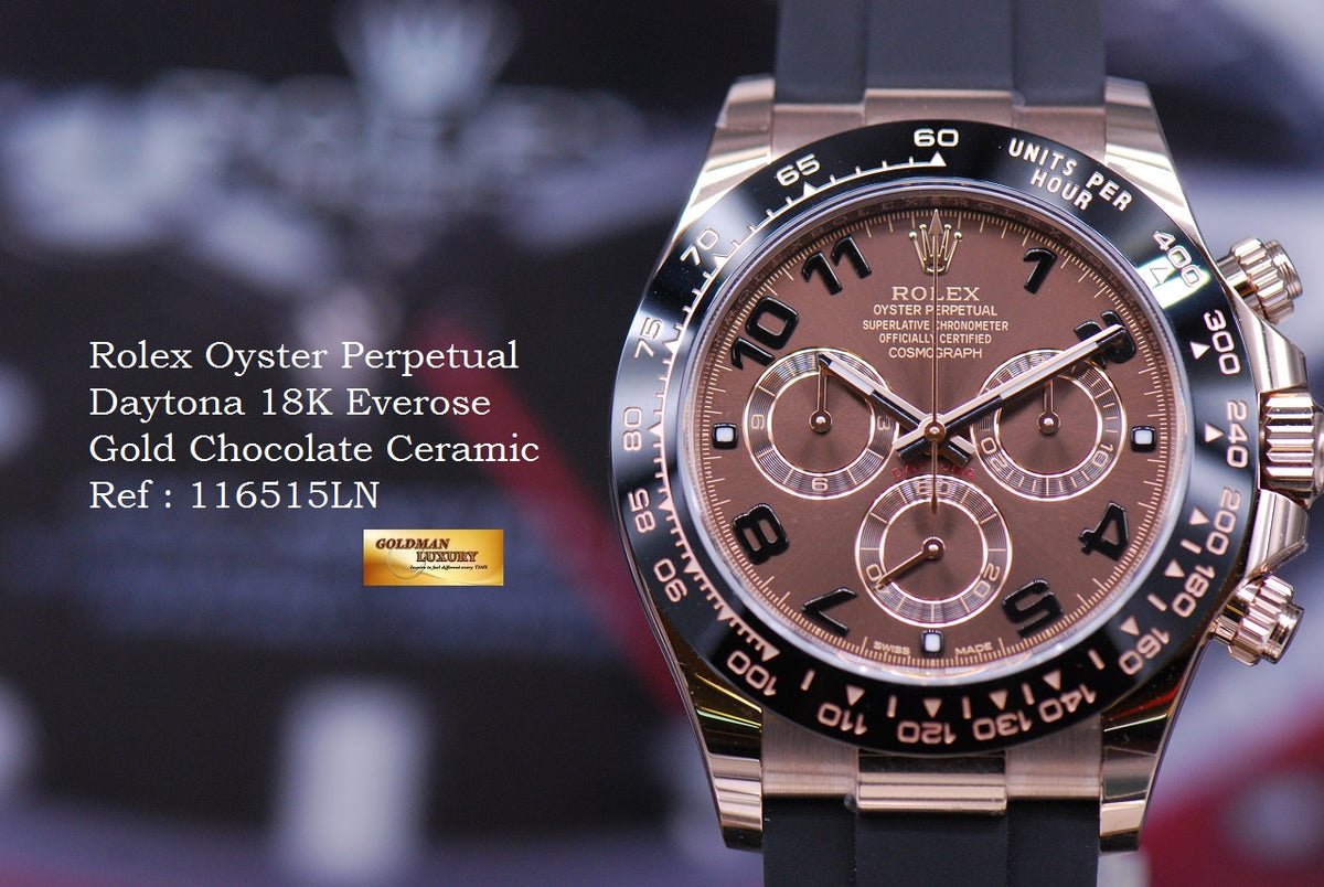 [SOLD] ROLEX OYSTER PERPETUAL DAYTONA 18K EVEROSE GOLD CHOCOLATE DIAL 116515LN (BNIB)