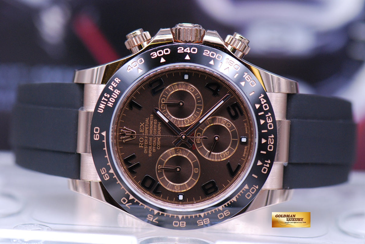 [SOLD] ROLEX OYSTER PERPETUAL DAYTONA 18K EVEROSE GOLD CHOCOLATE DIAL 116515LN (BNIB)