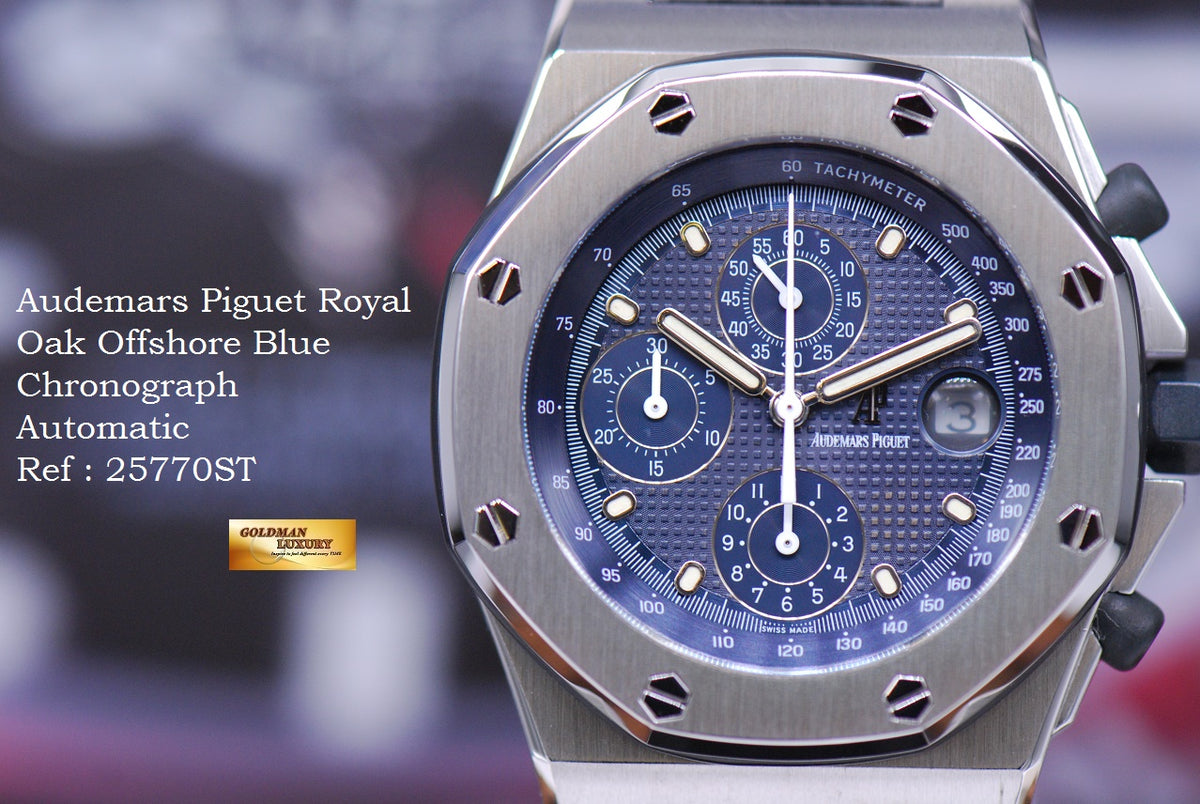 [SOLD] AUDEMARS PIGUET ROYAL OAK OFFSHORE CHRONOGRAPH BLUE 25770ST (MINT)