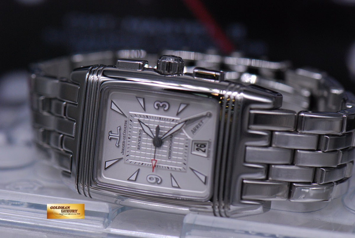 [SOLD] JLC REVERSO GRAN SPORT CHRONOGRAPH SS BRACELET AUTOMATIC 295.8.59 (MINT)