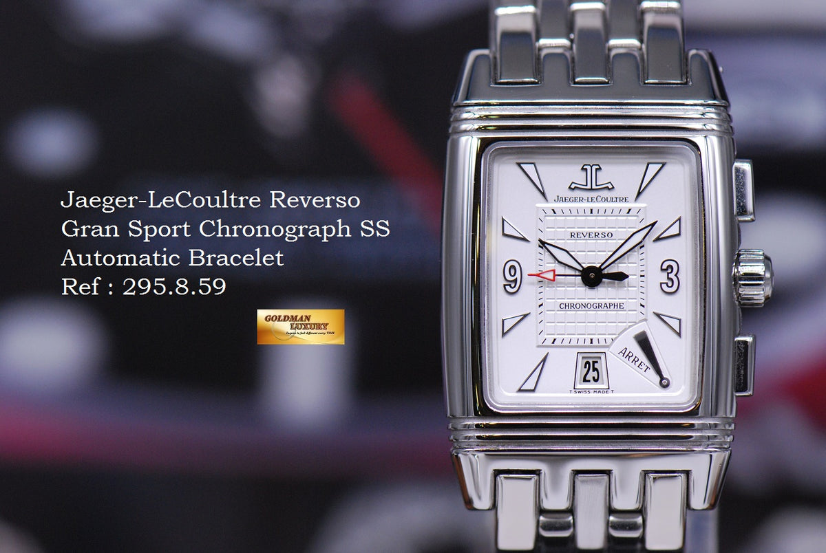 [SOLD] JLC REVERSO GRAN SPORT CHRONOGRAPH SS BRACELET AUTOMATIC 295.8.59 (MINT)