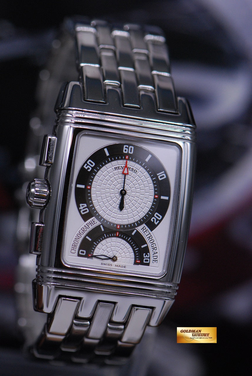 [SOLD] JLC REVERSO GRAN SPORT CHRONOGRAPH SS BRACELET AUTOMATIC 295.8.59 (MINT)