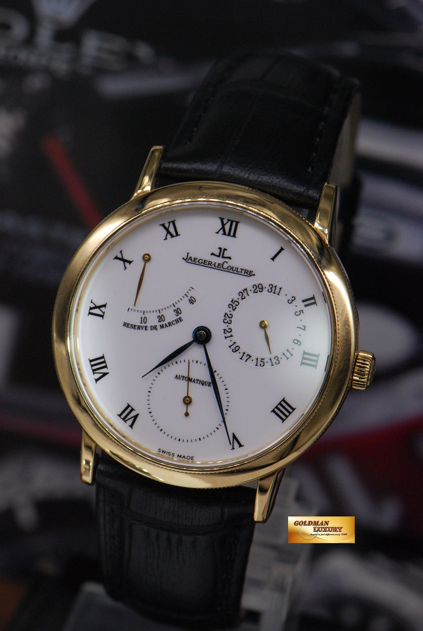 [SOLD] JLC GENTILHOMME RESERVE De MARCHE 18K YELLOW GOLD AUTOMATIC 155.1.93 (MINT)