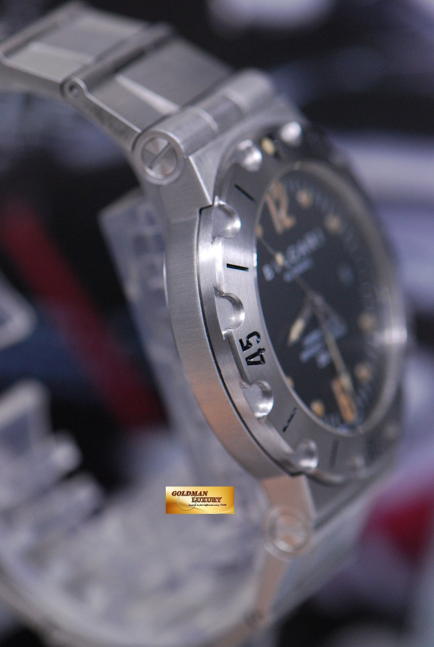 [SOLD] BVLGARI DIAGONO MENS 38mm BLACK AUTOMATIC SD 38S (MINT)