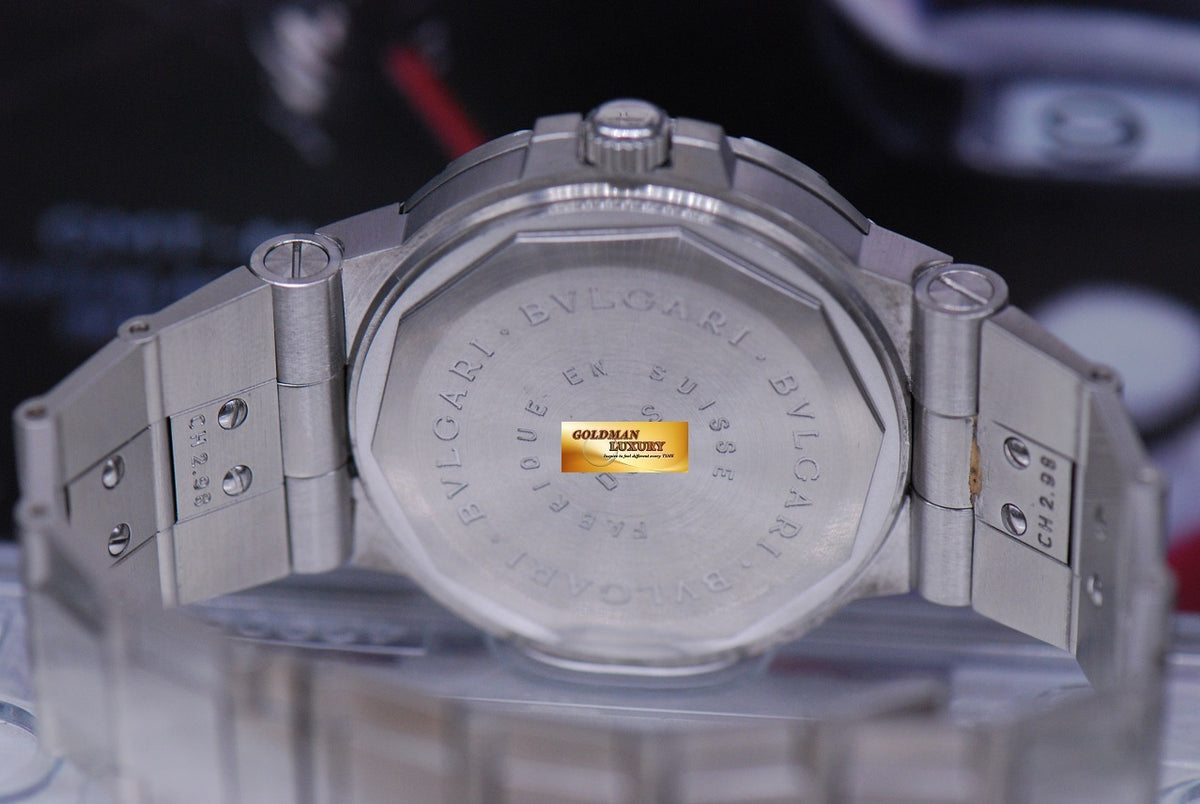 [SOLD] BVLGARI DIAGONO MENS 38mm BLACK AUTOMATIC SD 38S (MINT)