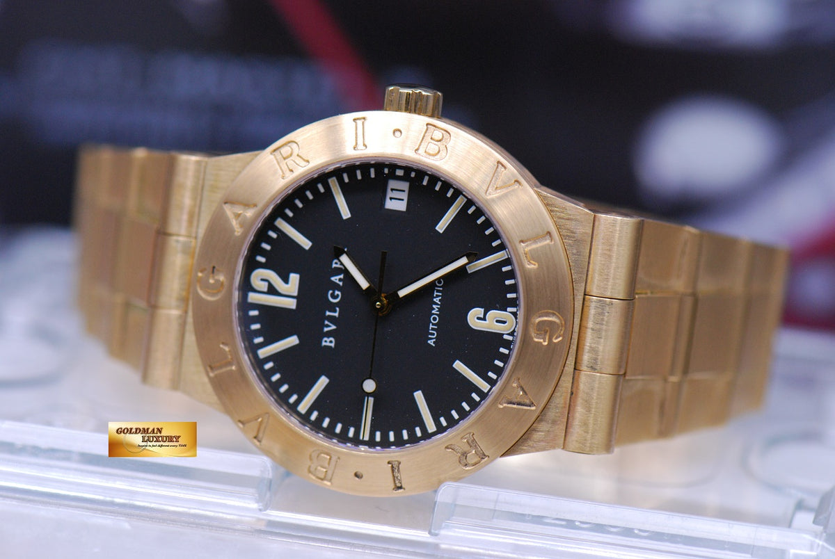 [SOLD] BVLGARI DIAGONO MENS 35mm 18K YELLOW GOLD AUTOMATIC LC 35G (MINT)