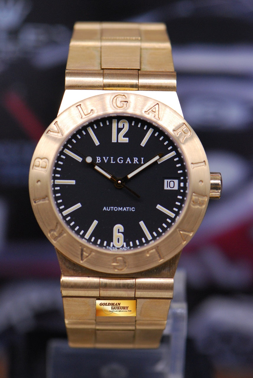 [SOLD] BVLGARI DIAGONO MENS 35mm 18K YELLOW GOLD AUTOMATIC LC 35G (MINT)