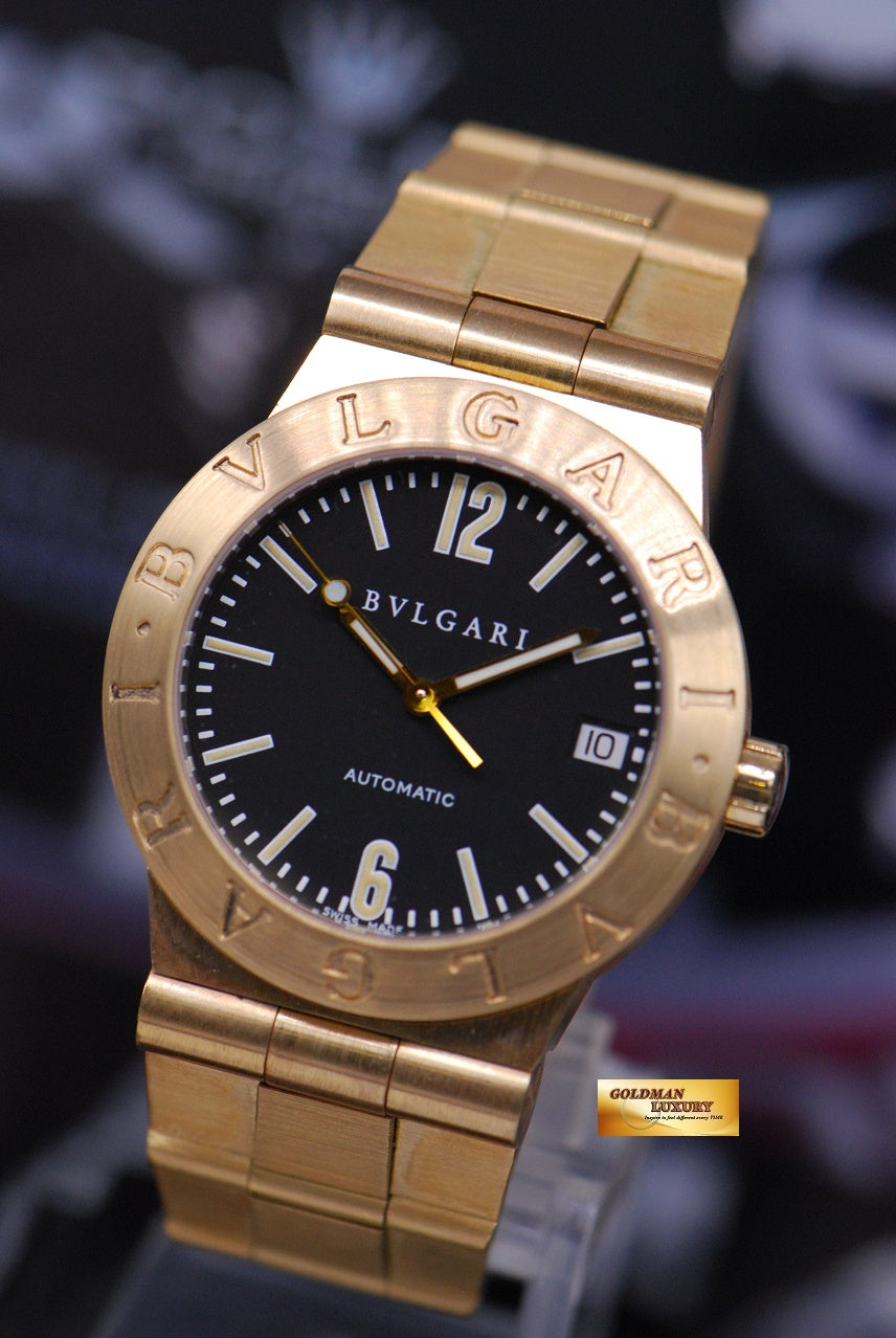 [SOLD] BVLGARI DIAGONO MENS 35mm 18K YELLOW GOLD AUTOMATIC LC 35G (MINT)