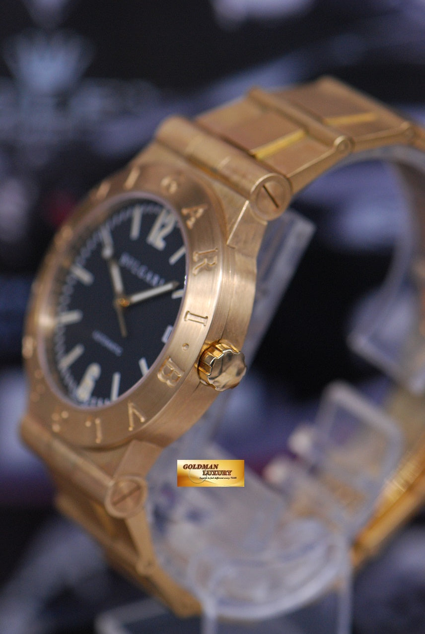 [SOLD] BVLGARI DIAGONO MENS 35mm 18K YELLOW GOLD AUTOMATIC LC 35G (MINT)