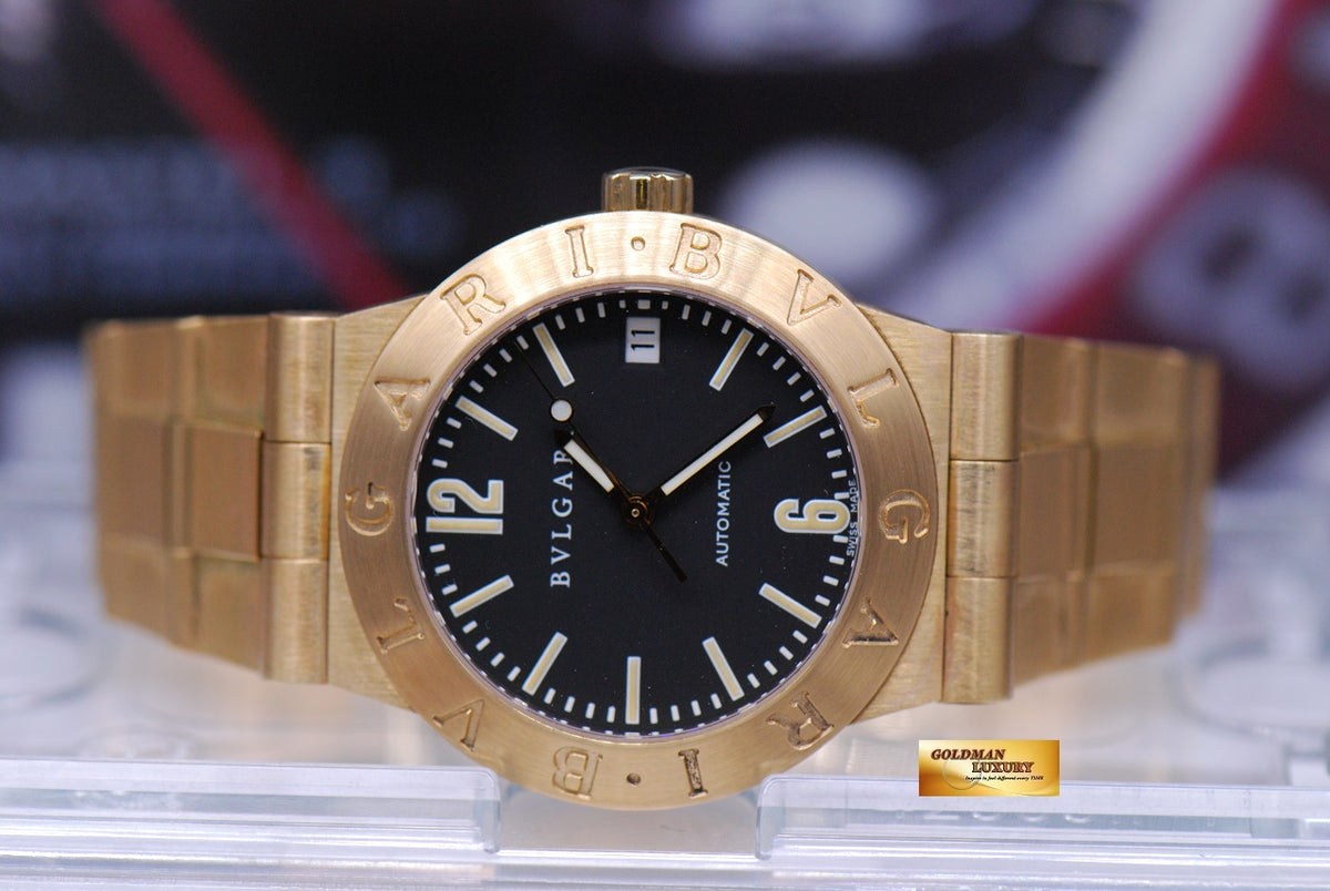 [SOLD] BVLGARI DIAGONO MENS 35mm 18K YELLOW GOLD AUTOMATIC LC 35G (MINT)