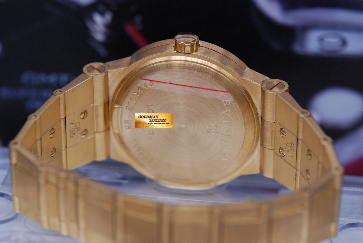 [SOLD] BVLGARI DIAGONO MENS 35mm 18K YELLOW GOLD AUTOMATIC LC 35G (MINT)