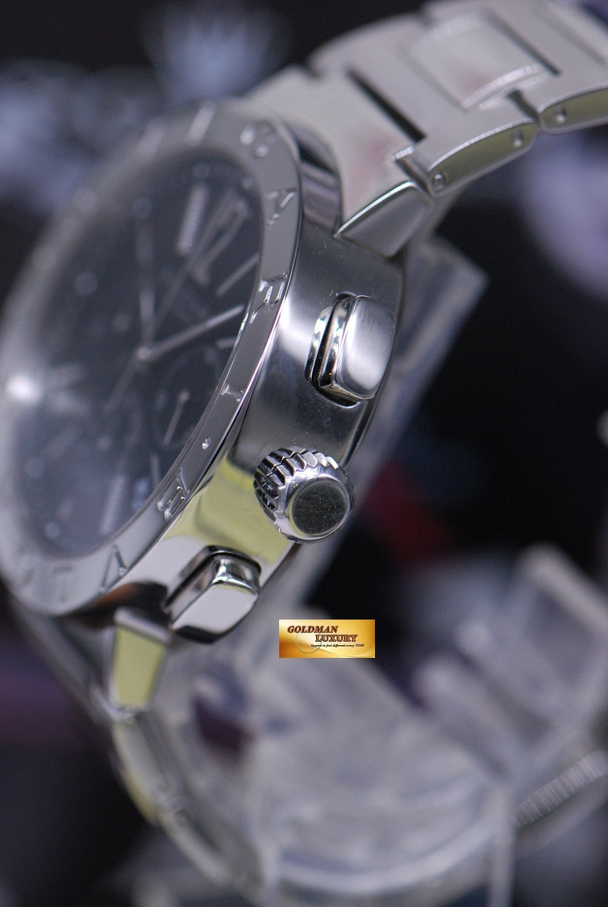 [SOLD] BVLGARI BVLGARI CHRONOGRAPH STAINLESS STEEL MENS 42mm BLACK AUTOMATIC BB42SSCH (MINT)