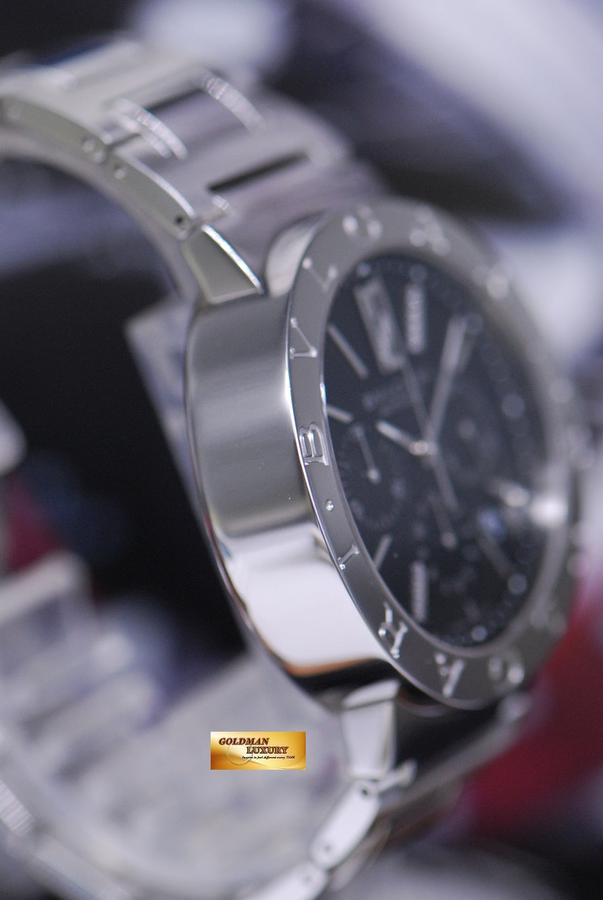 [SOLD] BVLGARI BVLGARI CHRONOGRAPH STAINLESS STEEL MENS 42mm BLACK AUTOMATIC BB42SSCH (MINT)
