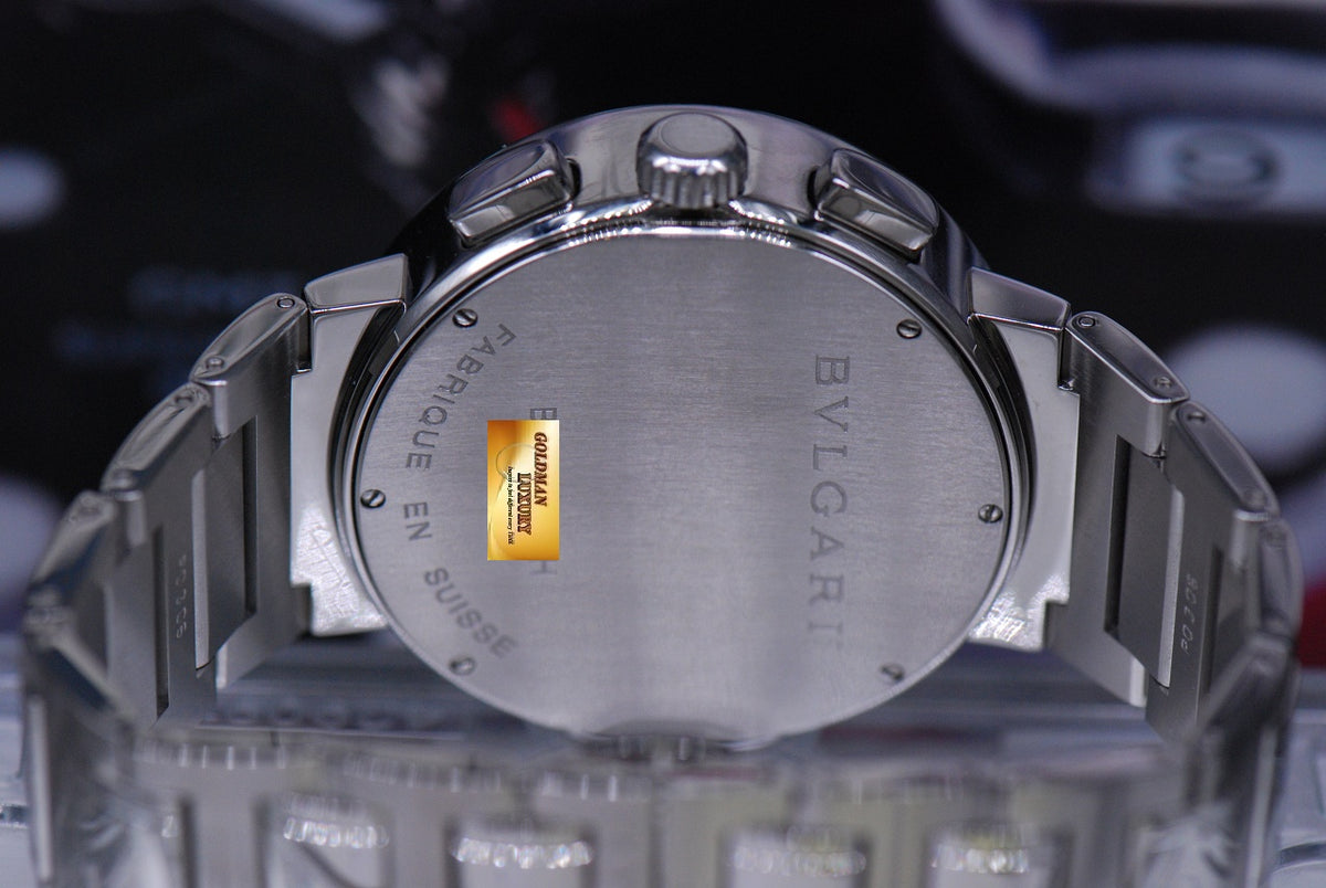 [SOLD] BVLGARI BVLGARI CHRONOGRAPH STAINLESS STEEL MENS 42mm BLACK AUTOMATIC BB42SSCH (MINT)