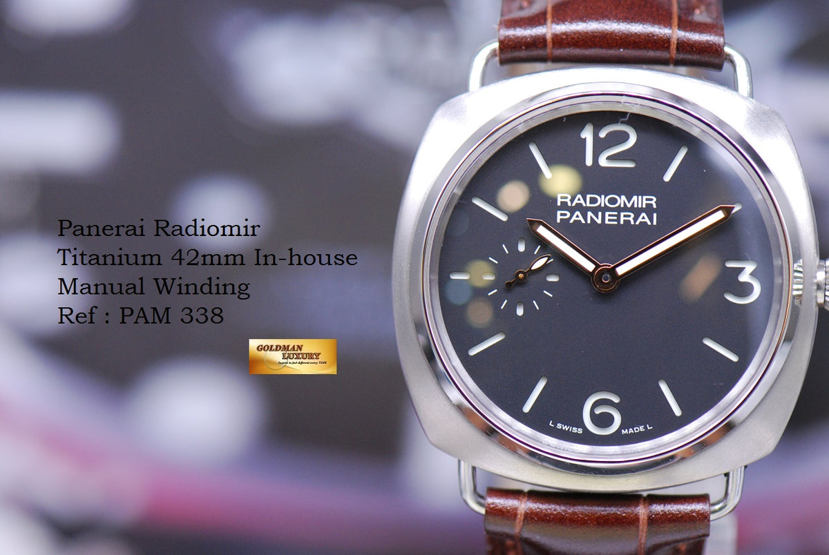 [SOLD] PANERAI RADIOMIR TITANIUM 42mm THIN IN-HOUSE MANUAL WINDING PAM 338 (MINT)