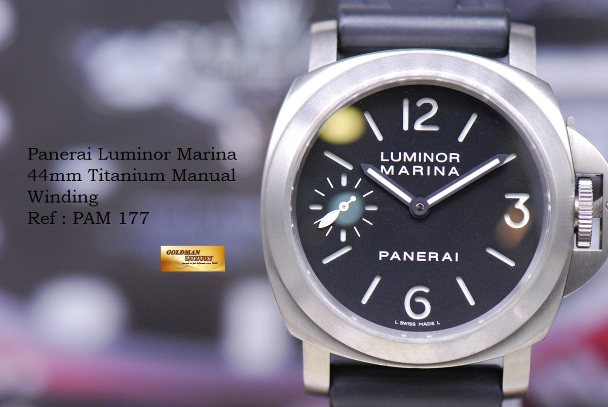 [SOLD] PANERAI LUMINOR MARINA 44mm TITANIUM MANUAL WINDING PAM 177 (MINT)
