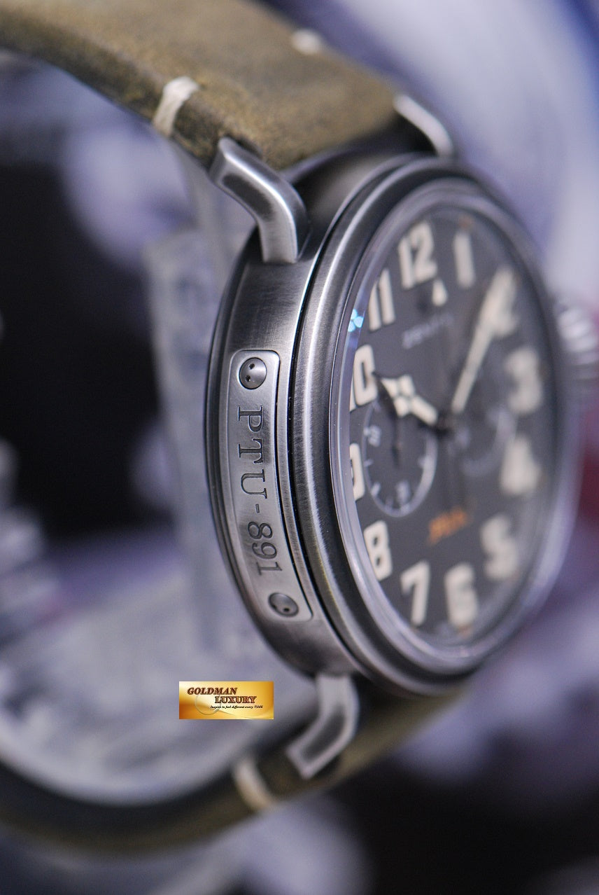 [SOLD] ZENITH PILOT TON-UP CHRONOGRAPH AUTOMATIC GREY STEEL 11.2430.4069 (MINT)