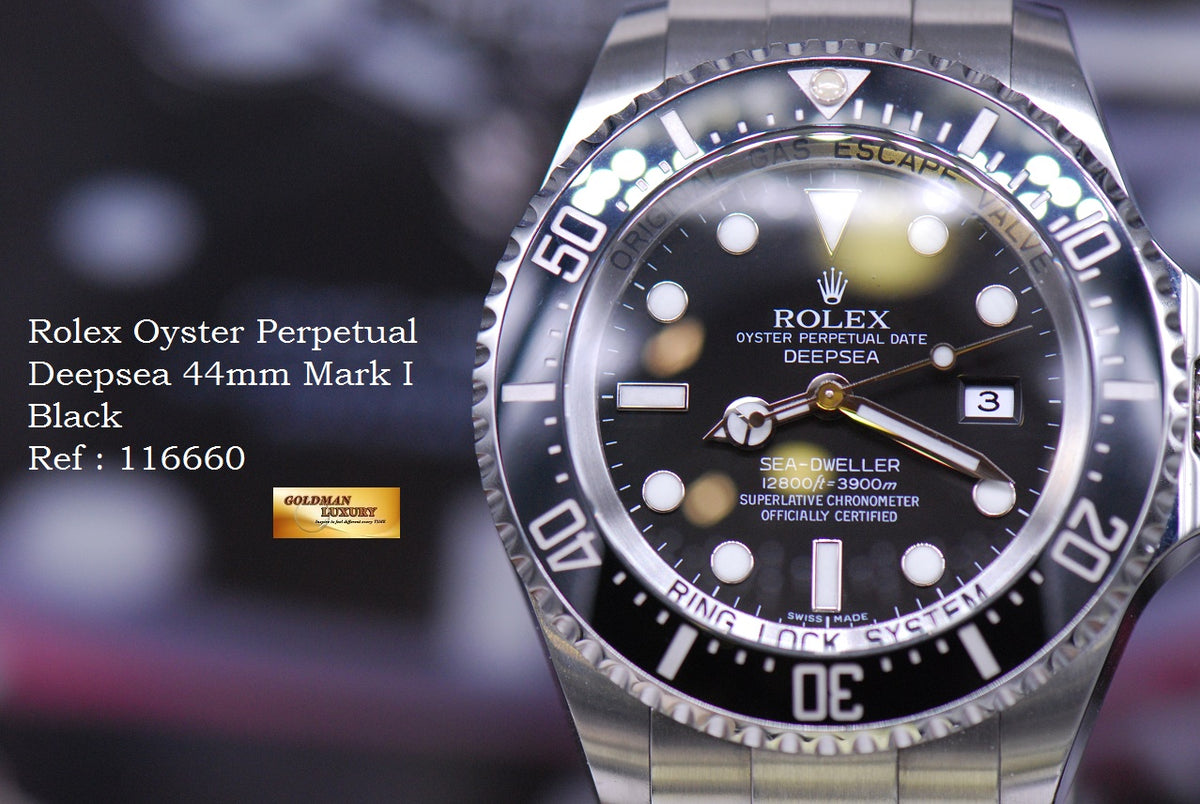 [SOLD] ROLEX OYSTER PERPETUAL SEA-DWELLER DEEPSEA MARK I DIAL BLACK 116660 (UNPOLISHED)